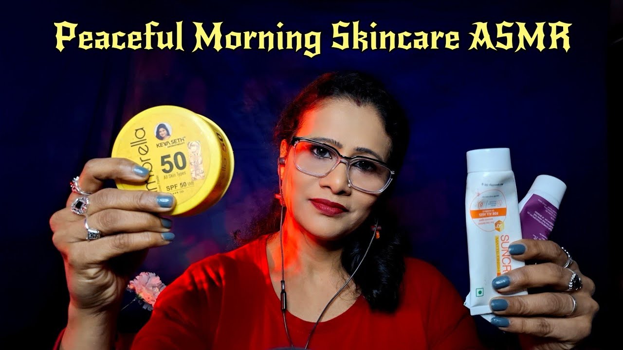ASMR Morning Skincare Routine 🌿 | hindi Soft Spoken Relaxing Self Care | Dearly ASMR |