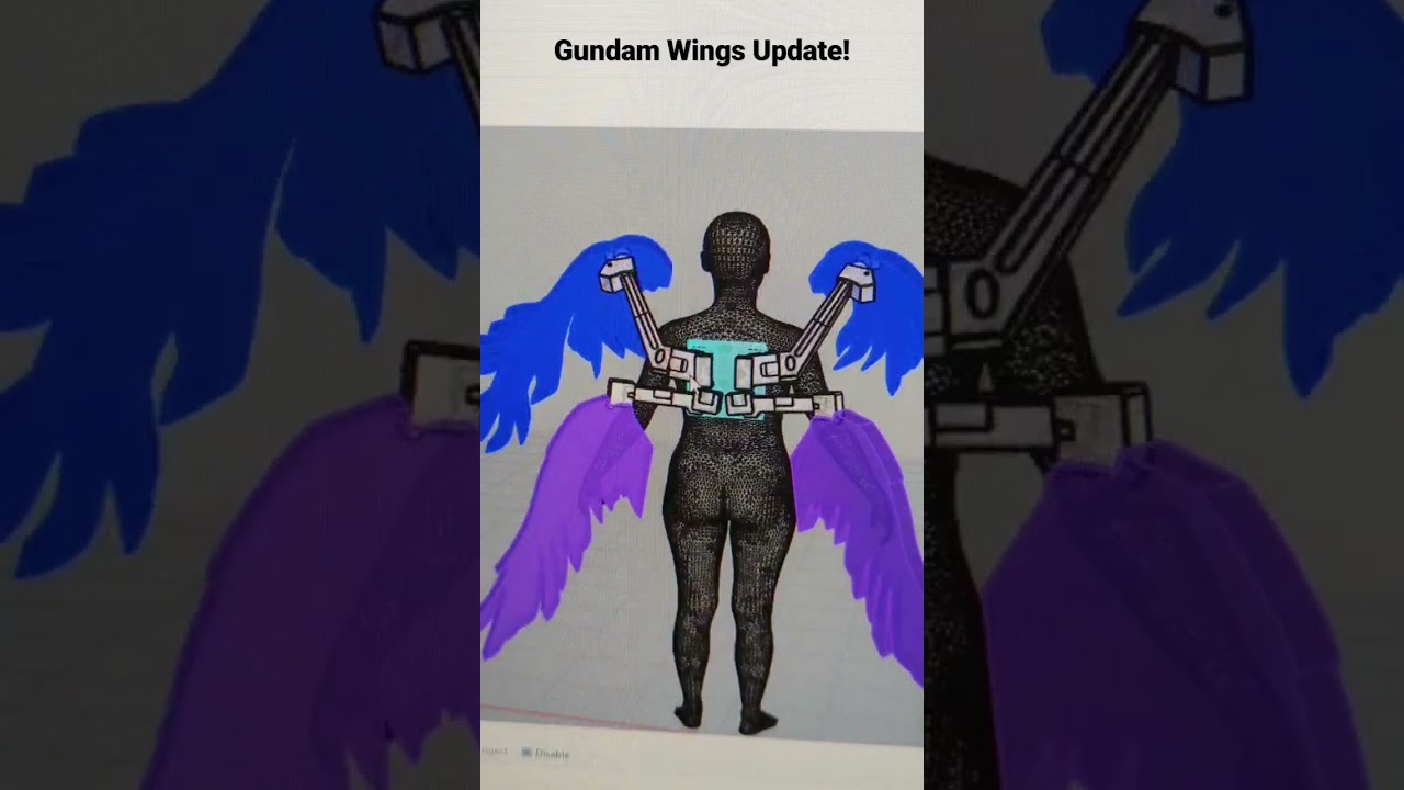 Gundam Wings Update for my cosplay! #3dmodeling #anime #cosplay