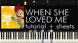 Toy Story 2 - When She Loved Me - Piano Tutorial - Sheet Music