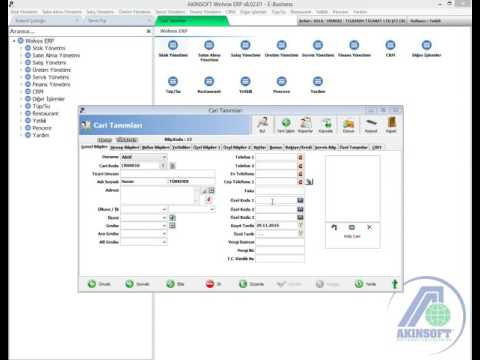 AKINSOFT WOLVOX ERP Servis Yönetimi - Servis Fişi Oluşturma İşlemi