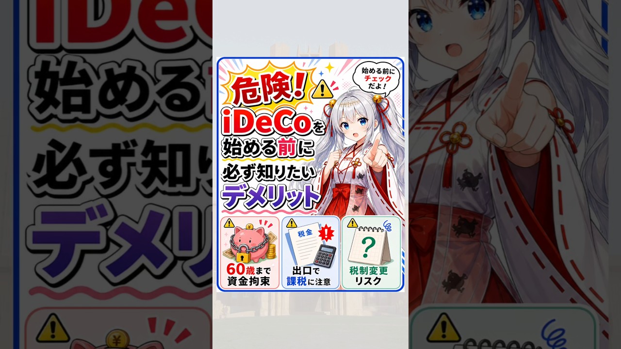 iDeCoを始める前に必ず知りたいデメリット!