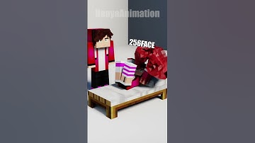 bed challenge JJ Sister -4- Cloth simulation in Minecraft【minecraftanimation】 #minecraft #shorts