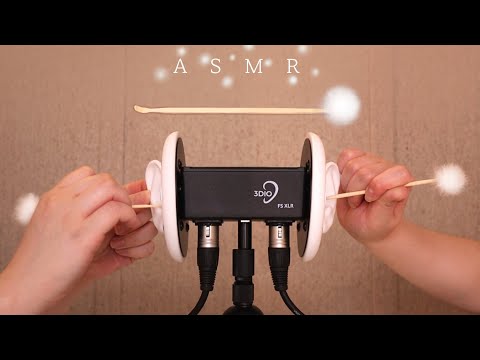 [대화 없음] 3dio 쌍둥이의 솜털 나무귀이개 귀청소 | [No Talking] Twin Ear Cleaning | [対話なし] 双子の耳掃除です