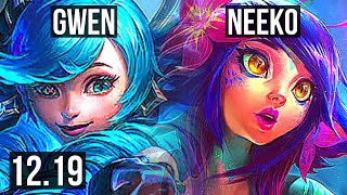GWEN vs NEEKO (MID) | 8 solo kills, 300  games | EUW Master | 12.19