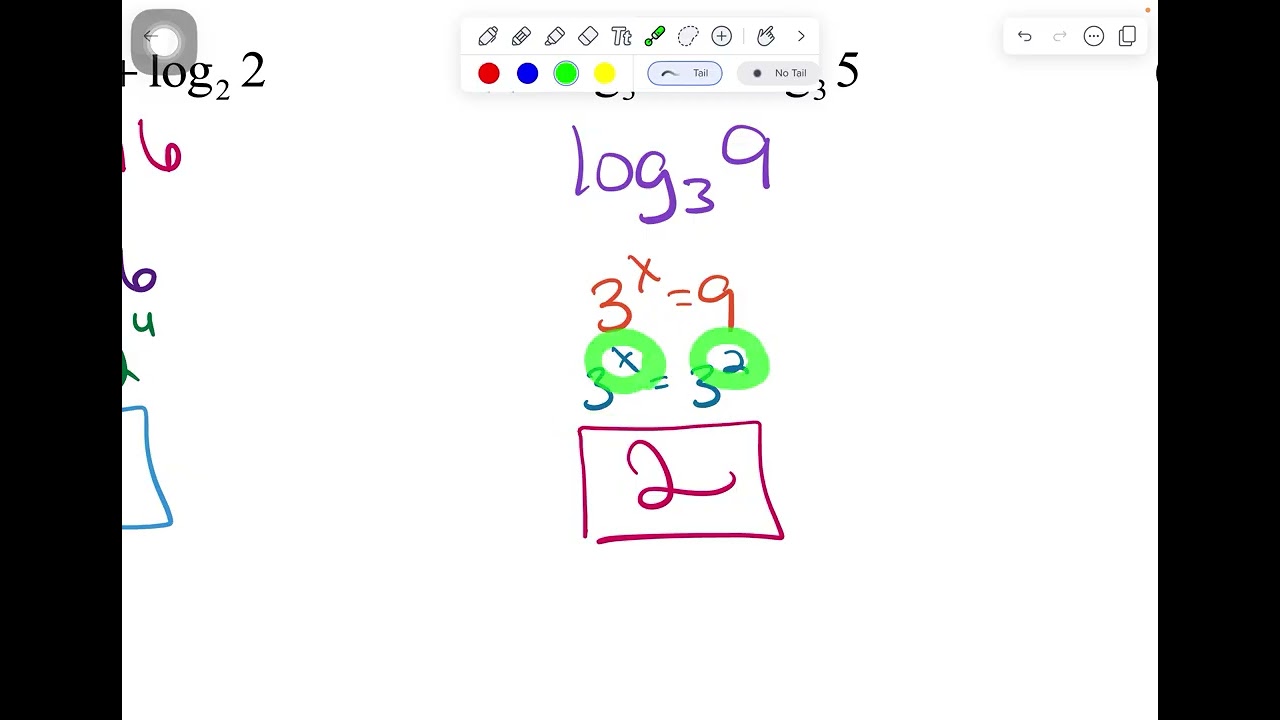 Notes 79 ( Part 2) - Solving Logarithmic Equations
