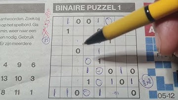 (#5588) Monday. Binary01 Sudoku puzzle. Bonus Extra edition. 12-05-2022 Extra part 3 of 4