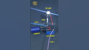 DIY LED Flasher Circuit Using Relay, Resistor, and Capacitor #shorts