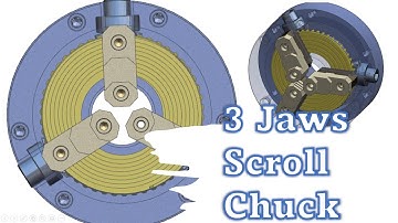 Siemens NX Animation Designer; 3 Jaw Scroll Chuck; 선반 회전 척