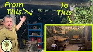 Rustic Outdoor Kitchen Build and Outdoor Cinema Using Reclaimed Wood, Pallets & Bargain Finds