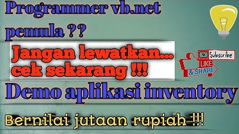 DEMO APLIKASI INVENTORY vb.net || Aplikasi inventory barang