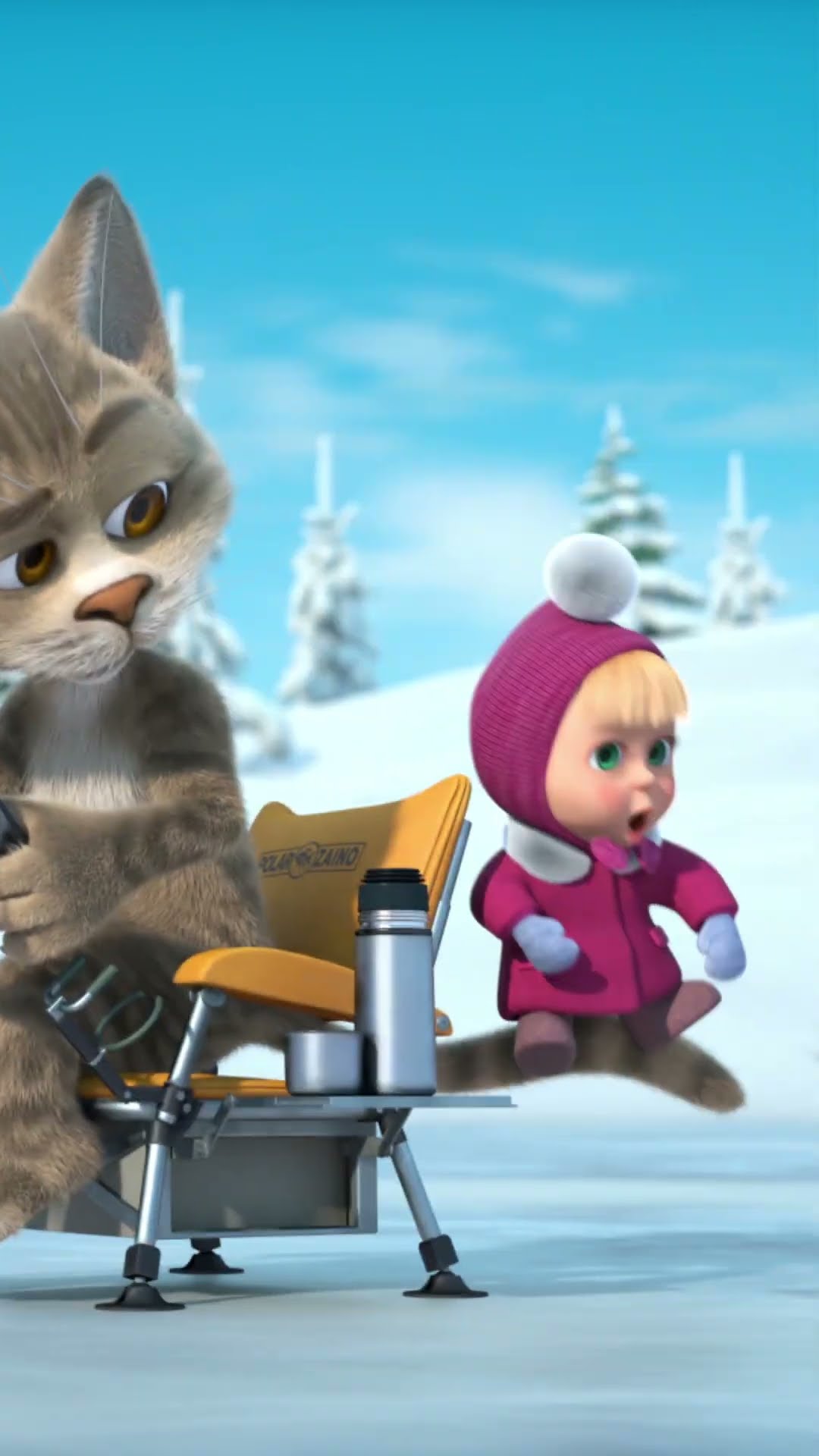 Nice Tail ?? #Fisherman'sLuck  #MashaAndTheBear #Shorts #cartoonforkids #kids