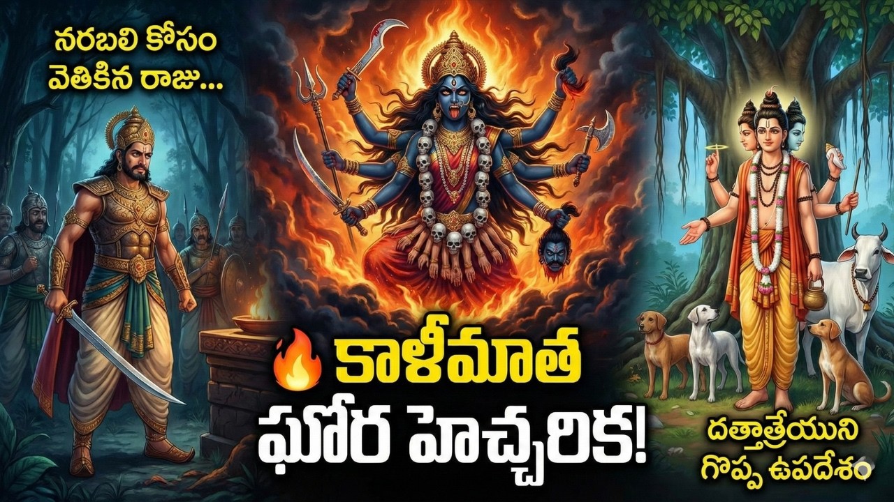 నరబలి కోసం వెతికిన రాజు…కాళీమాత ఇచ్చిన ఘోర హెచ్చరిక... దత్తాత్రేయుని గొప్ప ఉపదేశం Kalika devi #hindu