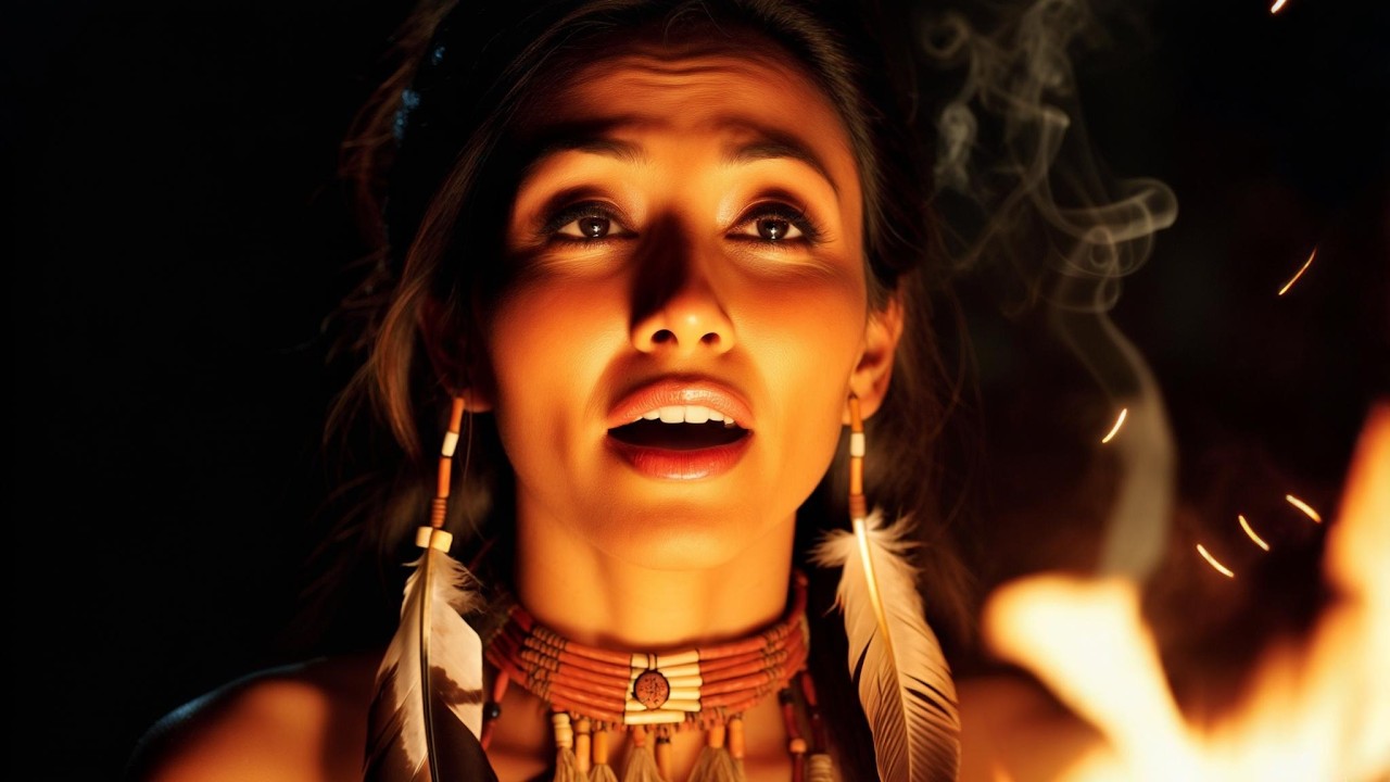 🔥 Песнопение священного огня племени лакота | Женский вокал и родовые барабаны