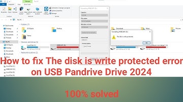 How to fix The disk is write protected error on USB  Pandrive Drive 2024- youTube l 100% solved