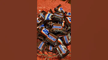 Satisfying Bite Sized Snickers Bar Chocolate Candy #asmr #satisfying #viral #trending #chocolate