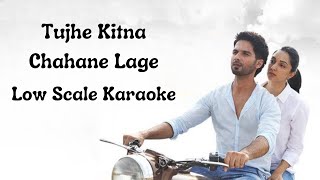 Tujhe Kitna Chahne Lage Hum Low Scale Karaoke with Lyrics | Kabir Singh | Real Low Scale Karaoke