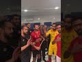 فرحة لاعبي الأهلي كلهم في غرفة الملابس