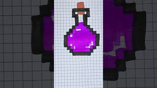 How to draw a potion in 💜#pixelart #pixel #minecraft #pixelarts #pixelarttutorial #art pixel art