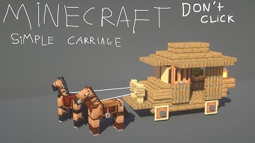 Minecraft tutorial: How to build small vintage style Carrige