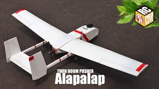 How to Make Twin Boom Pusher RC Plane : Alapalap 1500mm