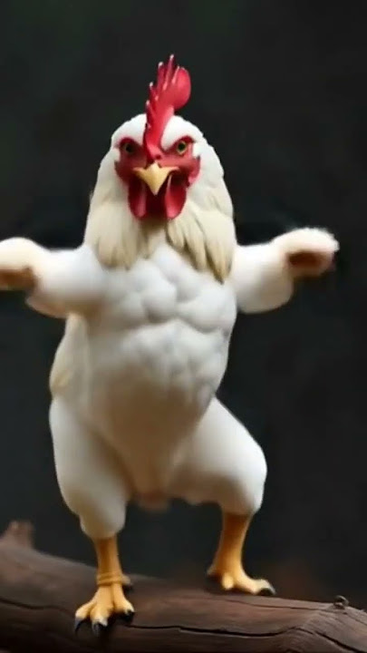 ayam putih berjoget joget lucu #cat #funny #shotrs #ayamberkokok