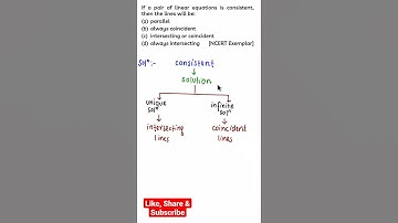 Pair of linear equations in two variables MCQ Class 10 CBSE Maths Term 1 Exam #shorts#ytshorts