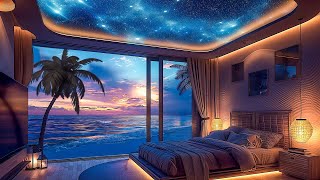 ASMR Peaceful Luxurious Coastal Bedroom 🌨 Nature Sounds ASMR 🌴 Waves Sounds For A Deep Sleep