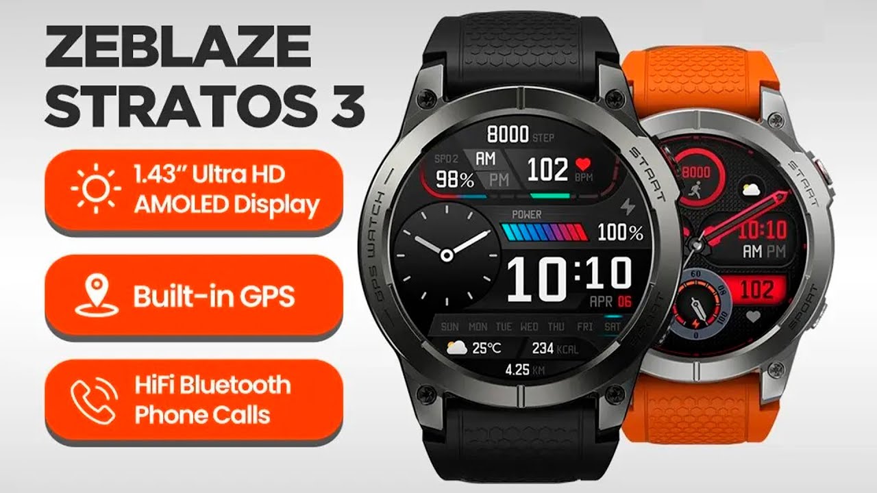 Ammiraglia Zeblaze Stratos 3 del 2023: smartwatch GPS premium con