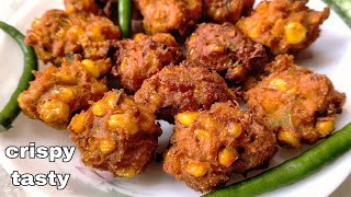 Crispy Corn Bhajiya Recipe | Lonavala Style Crispy Corn Pakoda Recipe | Sweet Corn Pakora Recipe