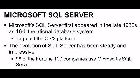 Microsoft SQL Server 2016 Certification 70-764 - Getting Started - Overview: MS SQL Server