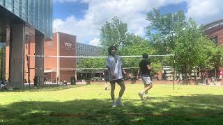 Two Asians take on vcu club members in the grass