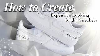 These Pearl Sneakers Look Expensive... But They're DIY 😱 | Bedazzled Air Force 1 Sneakers