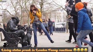 17) P4pranks_Official  The London Cowboy Living statue Prankster. Statue moving in real life prank.