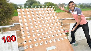 100 Light Bulbs 100W Together | 100 बल्ब एक साथ जलने पे कितनी रोशनी होगी?