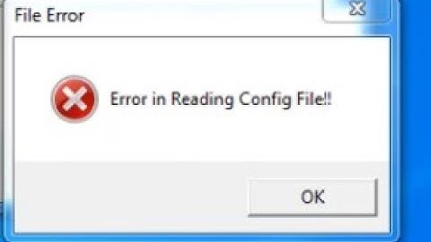 Error in Reading config file Problem)by Tech Help Community