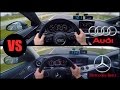 2017 Audi A4 vs Mercedes E350 (0-250km/h) POV- Acceleration, Top Speed TEST✔