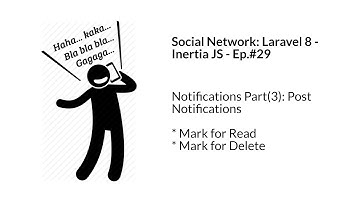 Social Network: Laravel 8 and Inertia - Ep.#29 Notifications (Part 3): Mark As Read | Delete
