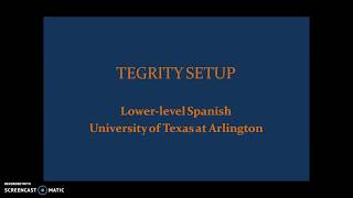 Tegrity Setup