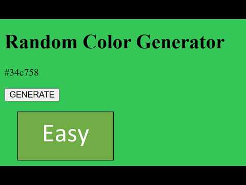Easy random color generator 🎨 #JavaScript