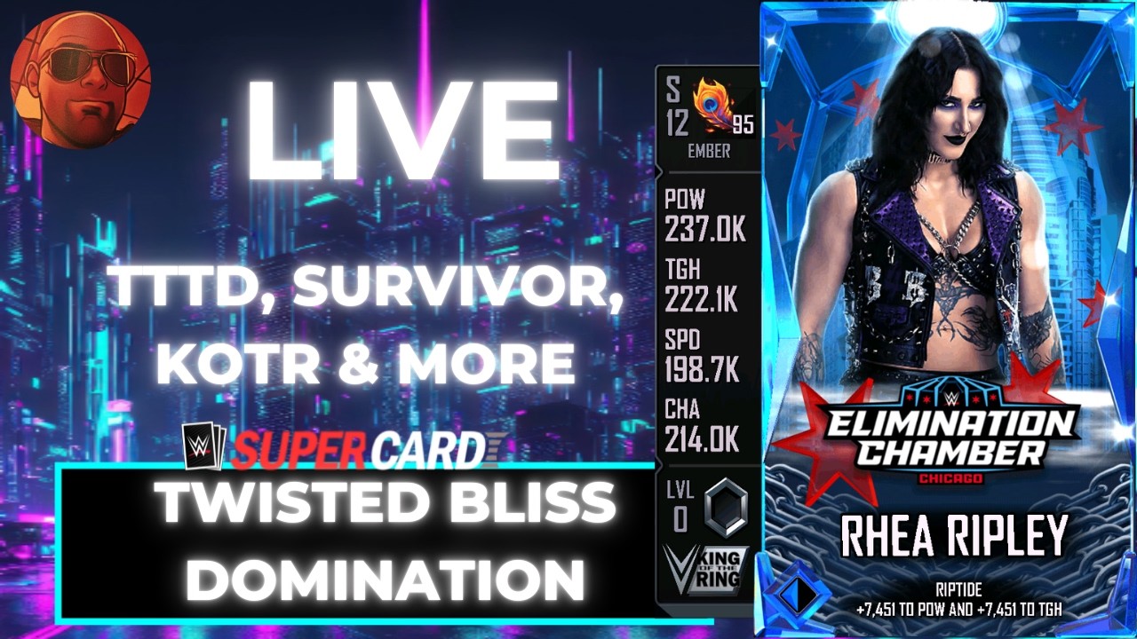 🔥LIVE Twisted Bliss Domination & MORE🔥500 SUBS COMING SOON #wwesupercard  #wwe #superzomgbbq