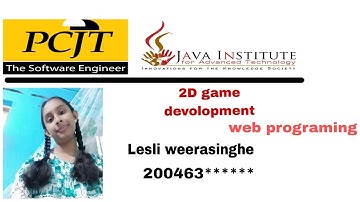 java institute,2D game development