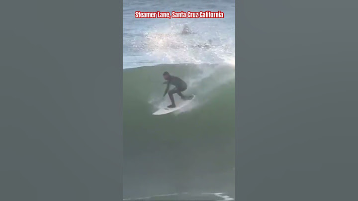 Surfer gets a long ride at Steamer Lane, Santa Cruz #surfing #california #pitted