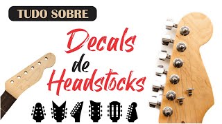 DECALS PARA HEADSTOCKS WATERSLIDE DECALQUE ADESIVO PARA GUITARRA VIOLÃO BAIXO