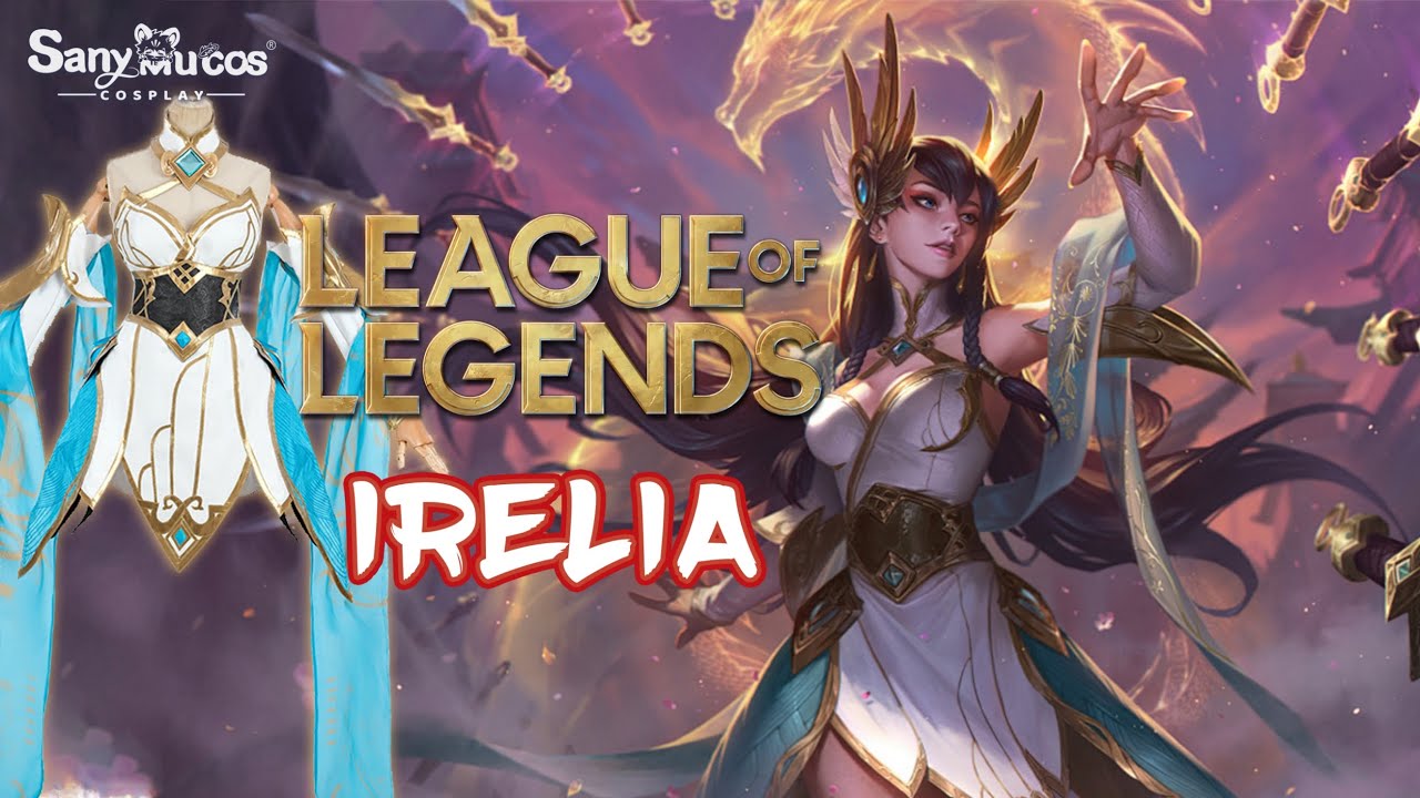 【SanyMuCos】League of Legends Divine Sword Irelia Cosplay Costume Plus Size Detail Show