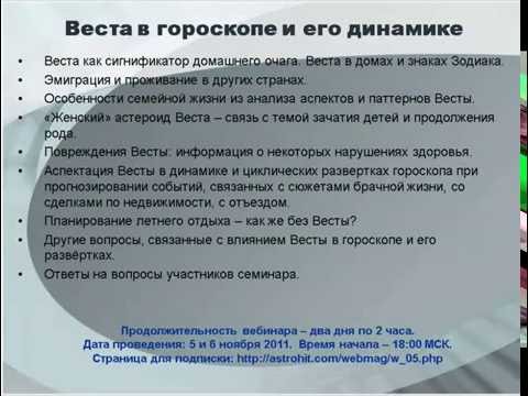 Веста рассчитать астрология