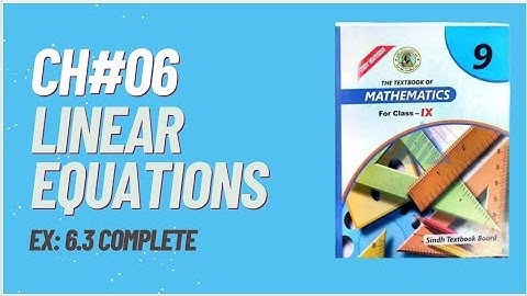 Class 9 Maths | Chapter 6 | Linear Equations and inequalities | Ex:6.3 | @CSC1232 