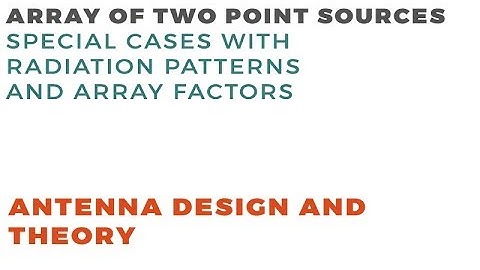 ARRAY OF TWO POINT SOURCES SPECIAL CASES WITH RADIATION PATTERNS AND ARRAY FACTORS