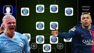 MANCHESTER CITY X PSG! 😱😱 BEST SPECIAL SQUAD BUILDER!! EFOOTBALL 2024 MOBILE