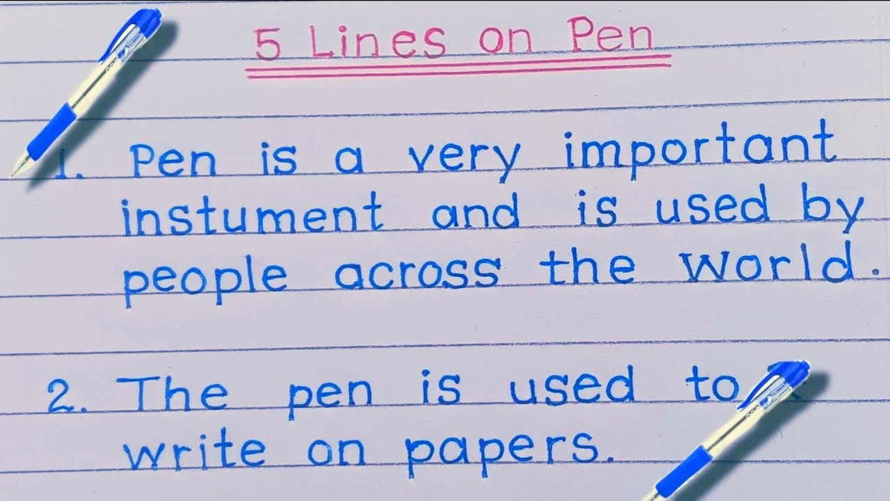 essay on pen for class 1