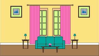 Vector illustration | Room design | flat illustration | Tutorial video